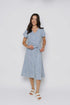 Melanie-Button Front Midi Dress